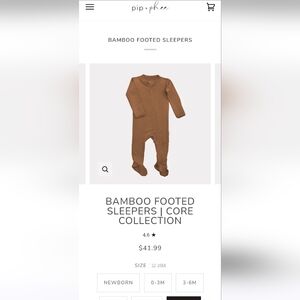 Pip+phee bamboo sleeper 12-18m